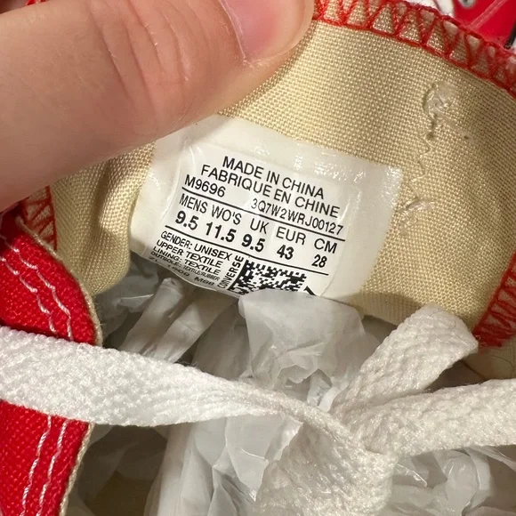 Men’s Converse Red Low Top Sneakers - Picture 4 of 5